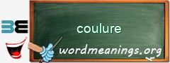 WordMeaning blackboard for coulure